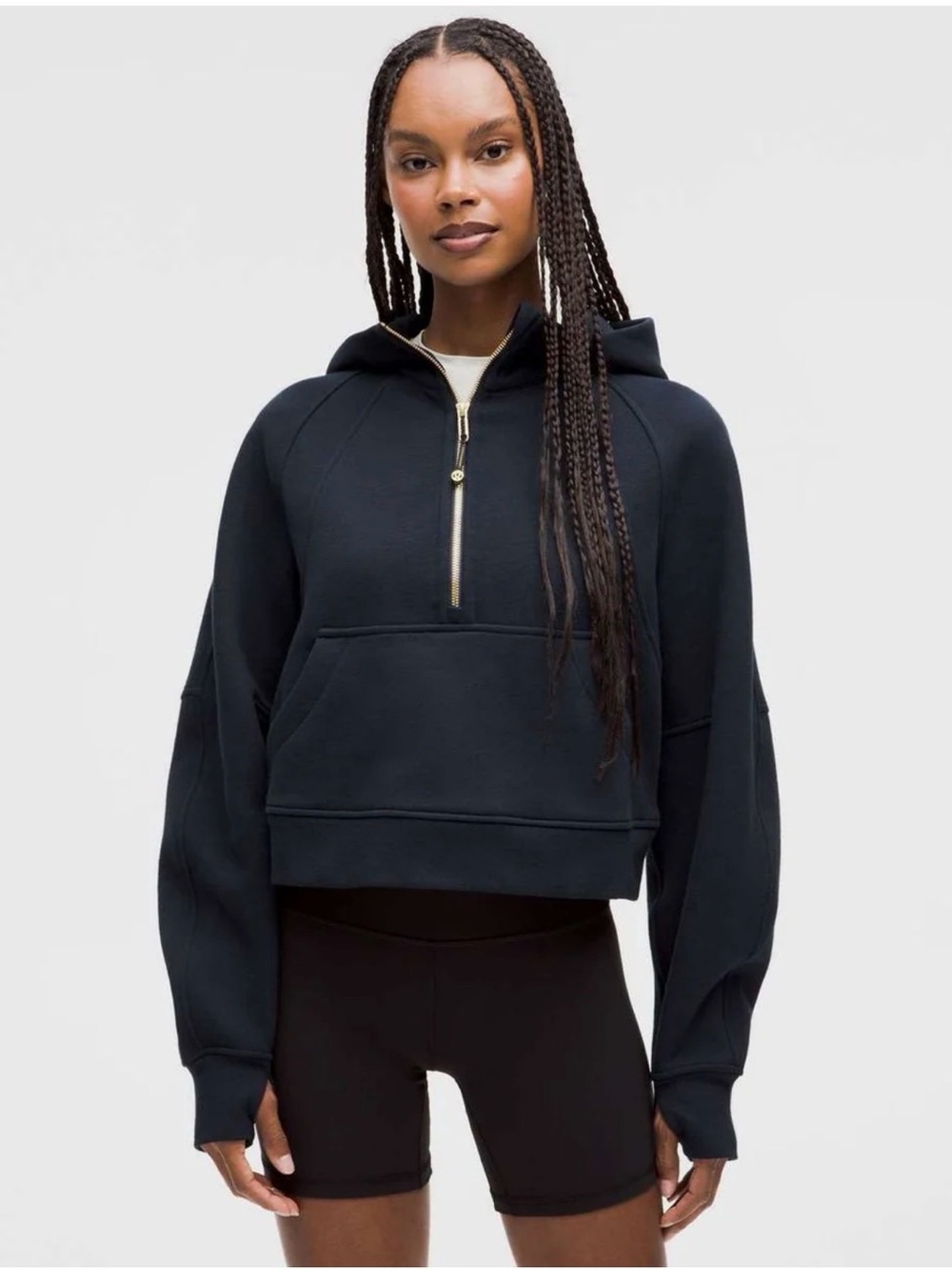 lululemon scuba hoodie im navy with golden details size M/L